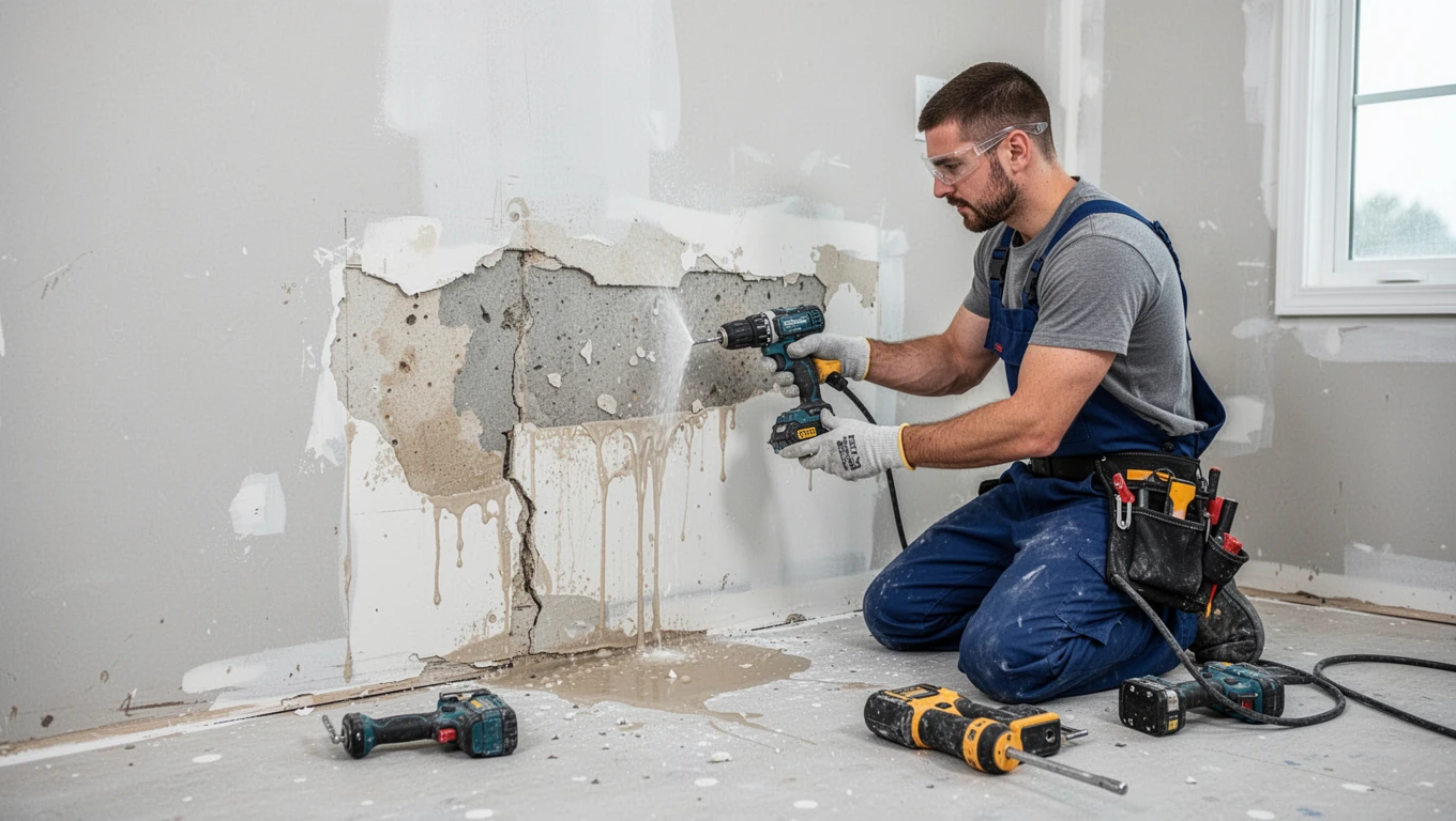 Wall Water Damage Repair