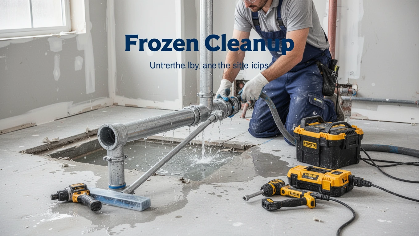 Frozen Pipe Water Cleanup
